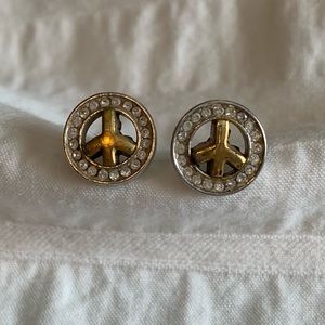 Brighton Peace Sign Stud Earrings